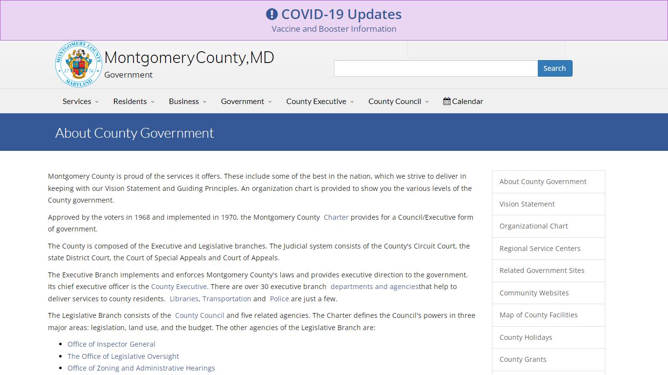 About County Government - Montgomery County, MD